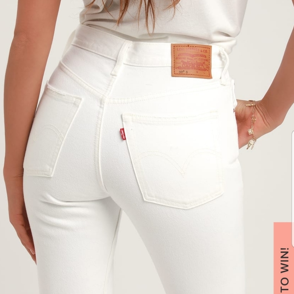 Levi's 501 Skinny Premium Iconic White Jeans